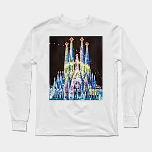 Flying Over Barcelona Long Sleeve T-Shirt